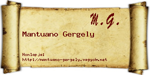 Mantuano Gergely névjegykártya