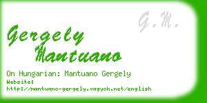 gergely mantuano business card